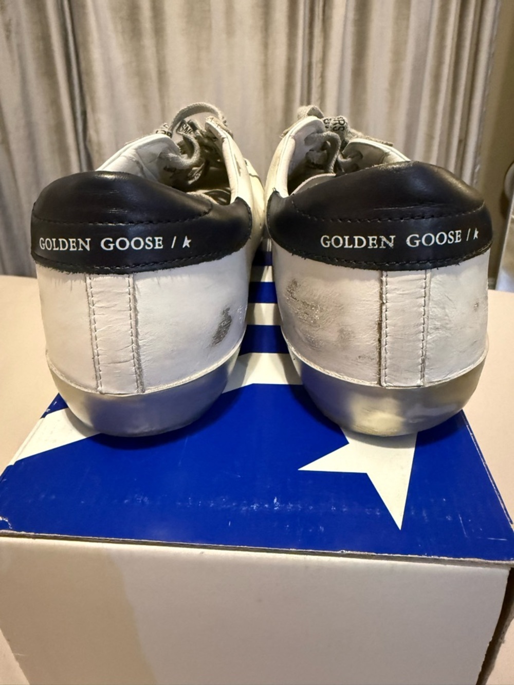 Golden Goose White Gold Star Low-Top Sneakers Size 44 - Picture 12 of 16